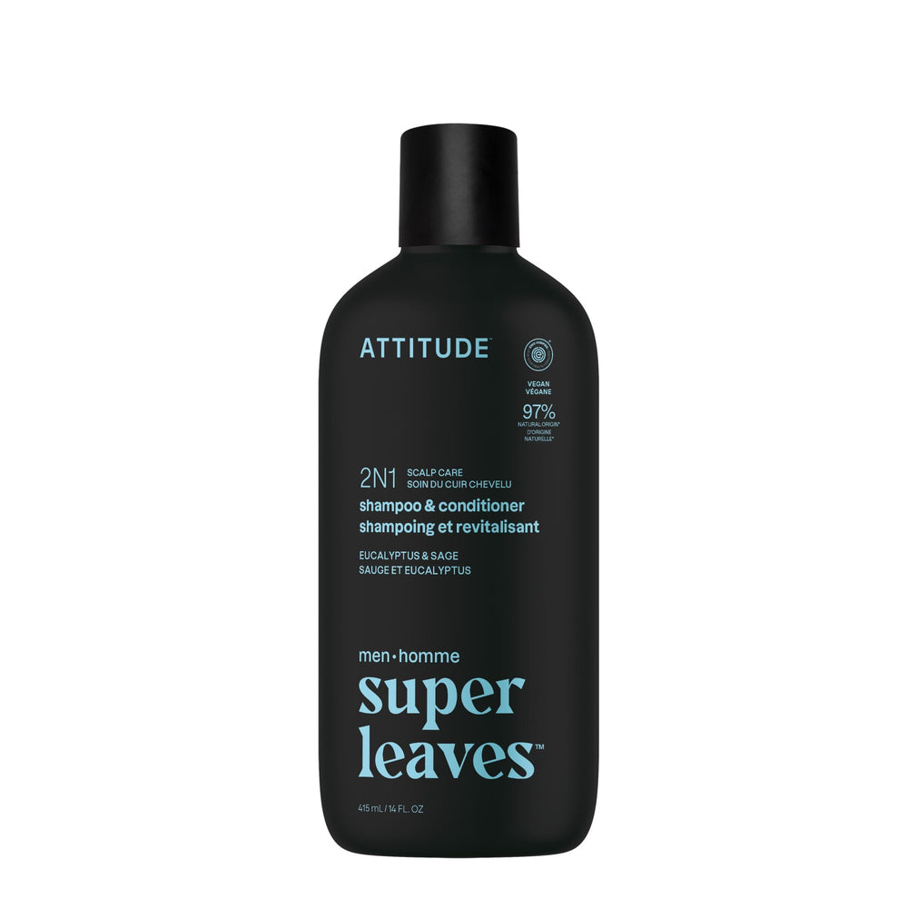 ATTITUDE 2in1 bottle front showing branding and clean packaging for oil-prone hair