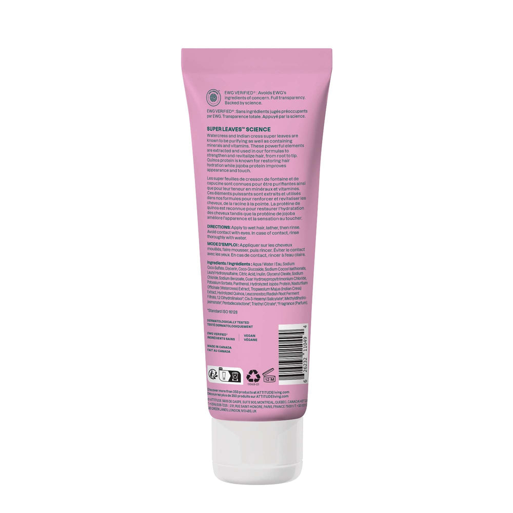 ATTITUDE Moisture Rich Shampoo fragrance blends coconut and wild berries.