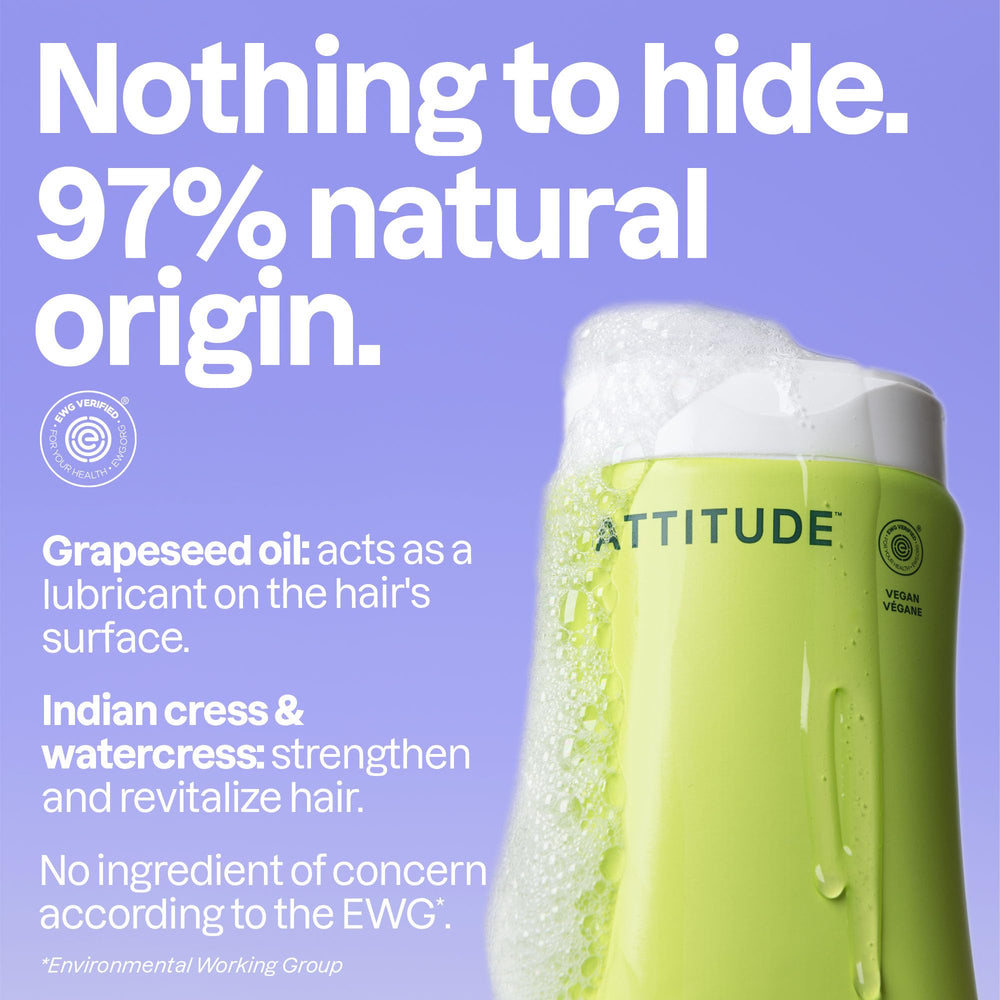 ATTITUDE Champú Nutritivo para Cabello, textura-espuma, experiencia de espuma suave
