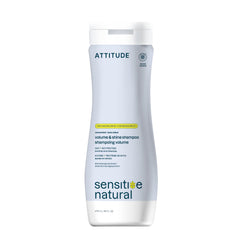 ATTITUDE Shampoo: botella vertiendo para limpieza suave del cuero cabelludo sensible