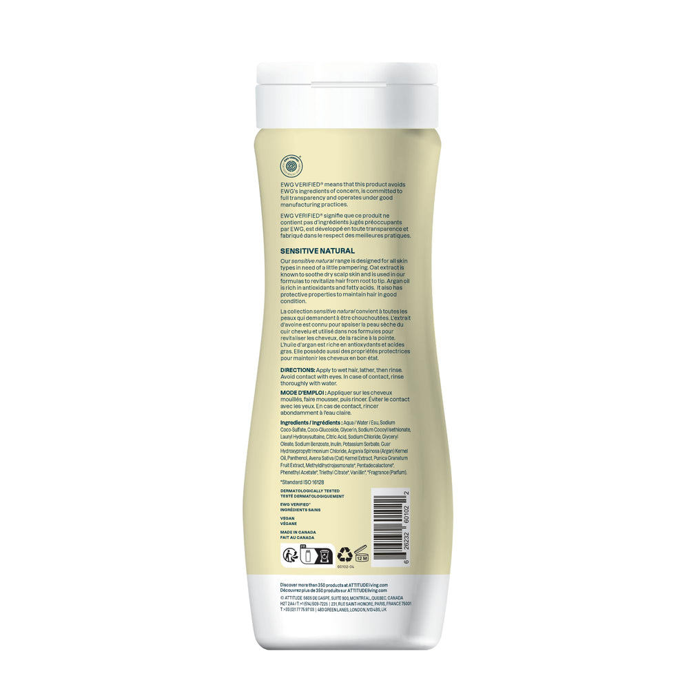 Uso diario para cabello sensible, limpieza delicada y color duradero ATTITUDE