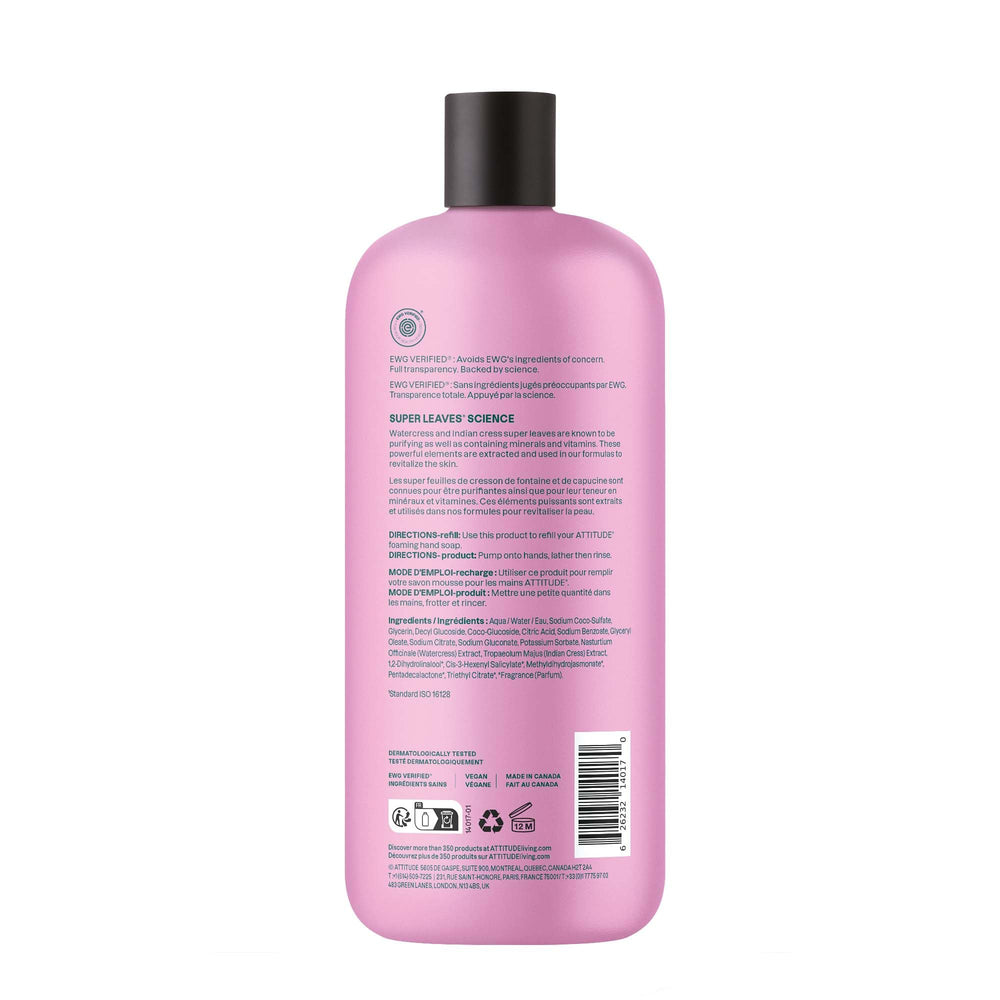 ATTITUDE verificado por EWG garantiza ingredientes limpios y seguros.