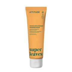 ATTITUDE Volume & Shine shampoo bottle front highlights lift for fine hair.