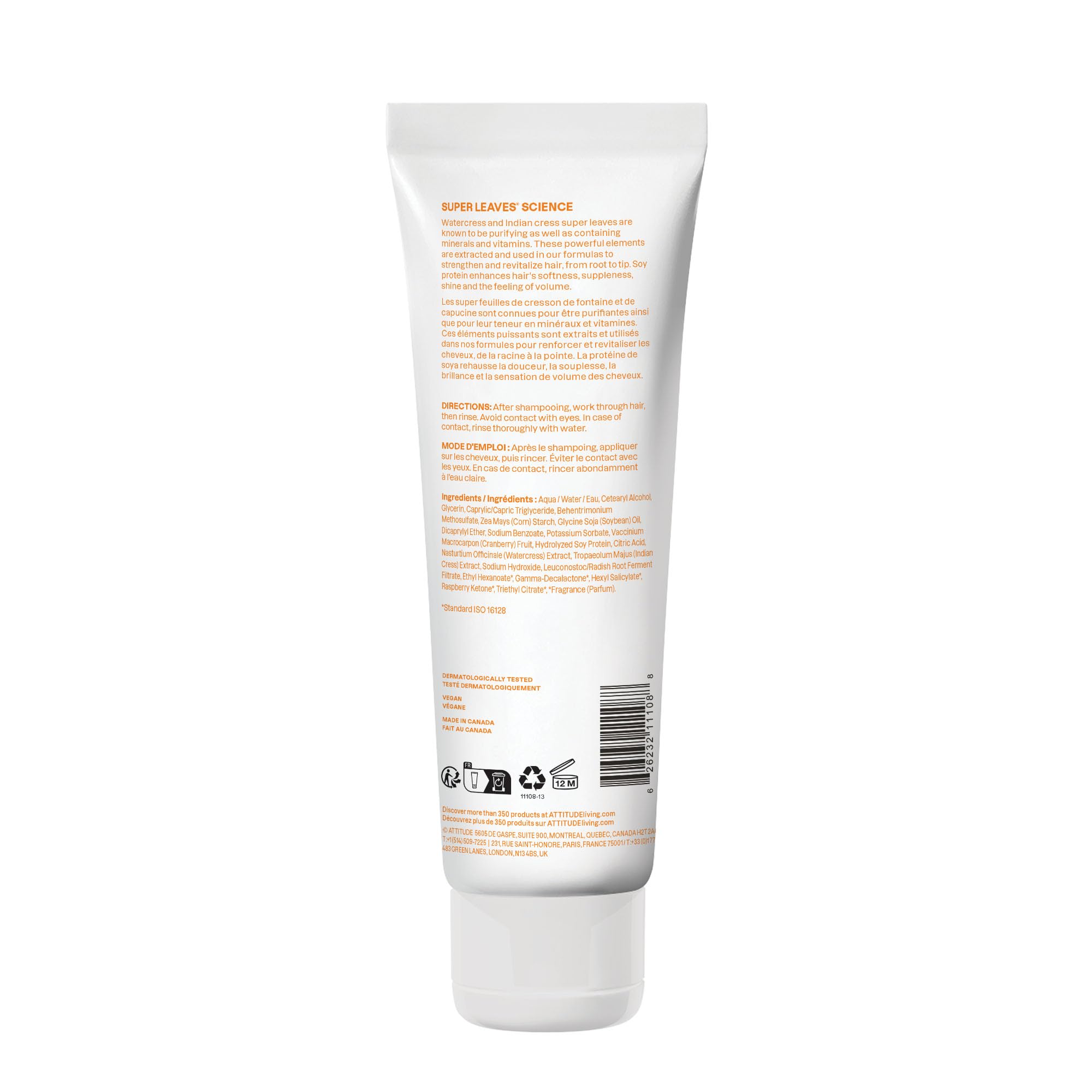 Acondicionador ATTITUDE, cabello fino, mejora manejo y movimiento sin apelmazar.