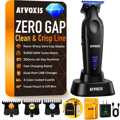 ATVOXIS Zero Gap blades deliver razor-sharp precision for crisp hairlines.