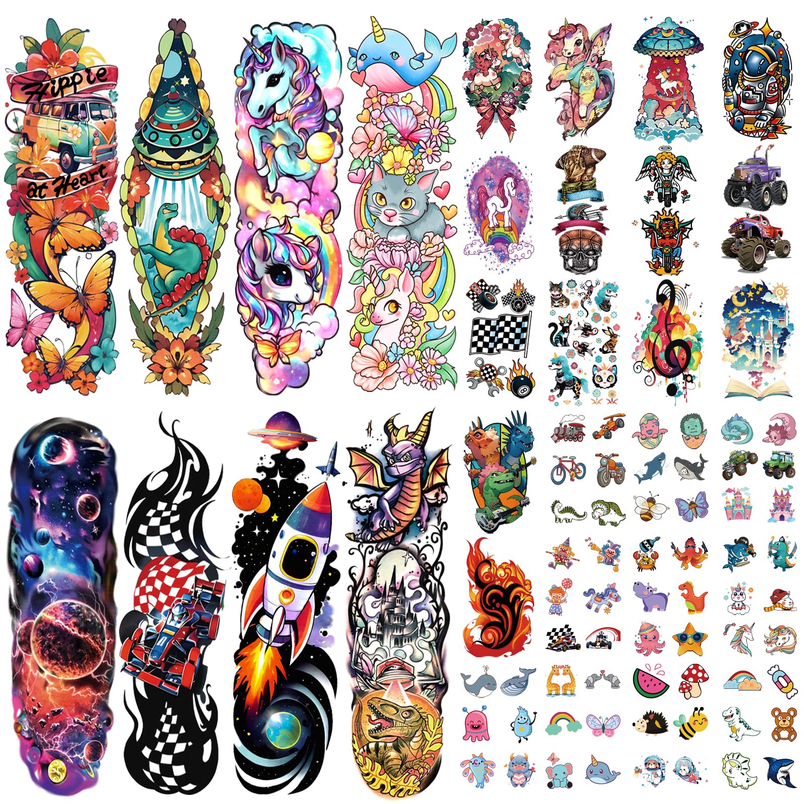 atydkug rocket car full-arm tattoos for bold adventures and party fun