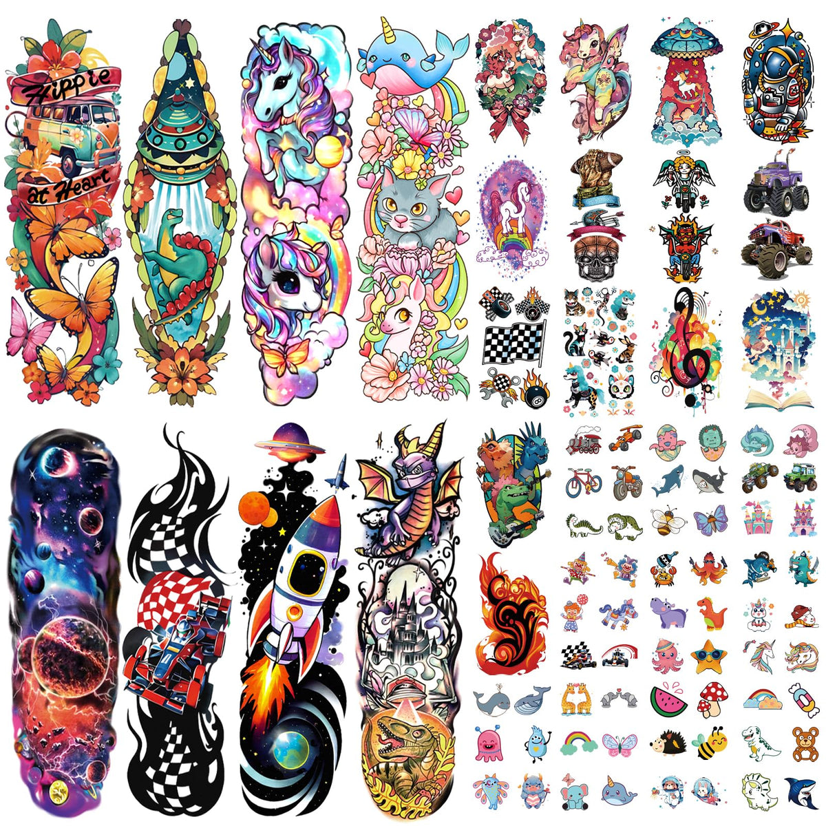 atydkug rocket car full-arm tattoos for bold adventures and party fun