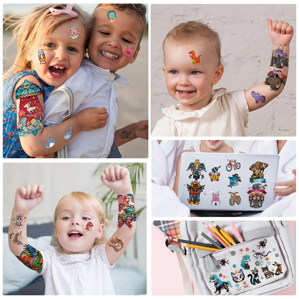 atydkug waterproof kid tattoos with eco ink for poolside use