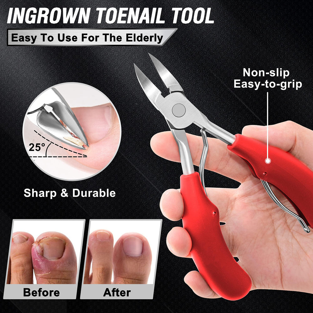 Aucurwen large-opening clippers easily accommodate thick nails.
