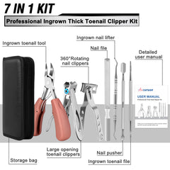 Aucurwen large-opening toenail clippers accommodate thick nails for faster cuts.