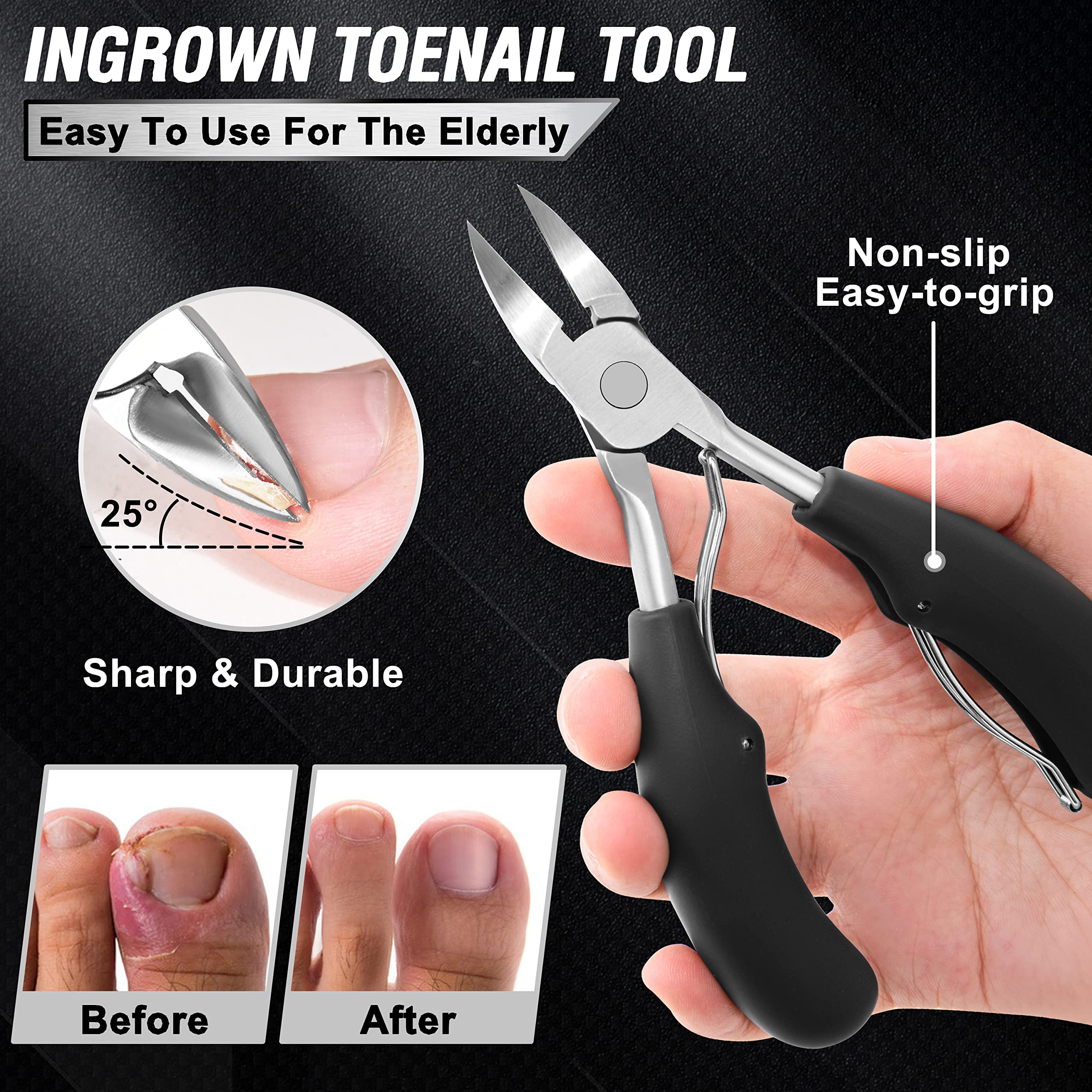 Aucurwen 360° rotating clipper reduces wrist strain during trimming.