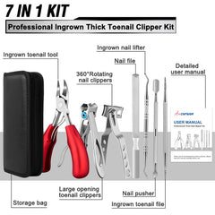Aucurwen thick-nail clippers provide precise trimming for thick nails.