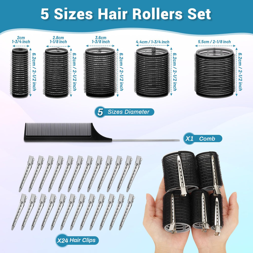 Audab 24 clips secure rollers for pin curls and hold