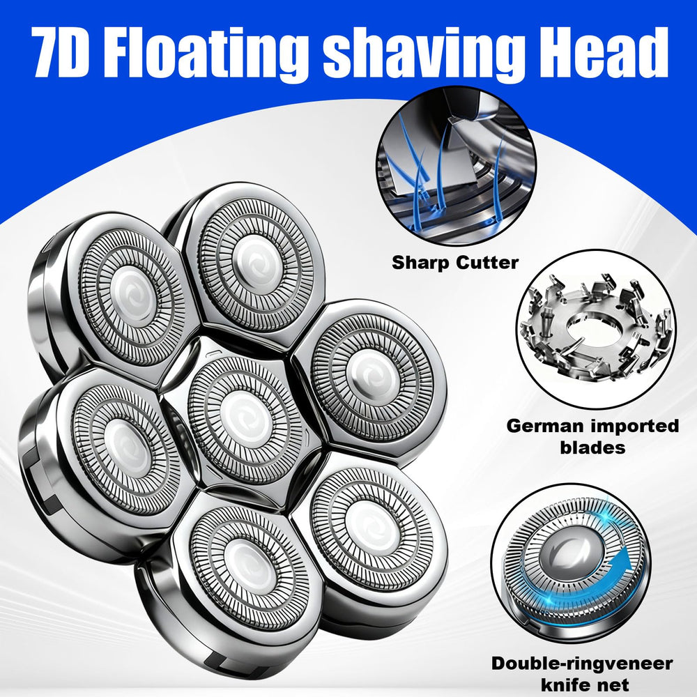 Audoc 7-blade petal configuration provides efficient shaving across surfaces.