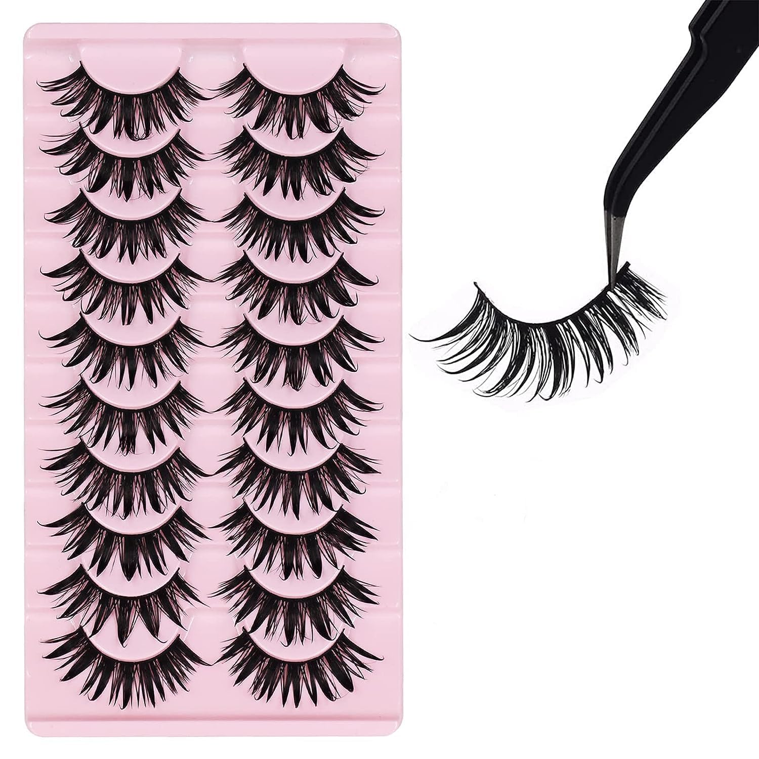 Augenli manga lashes 3D cluster faux mink for natural blend.