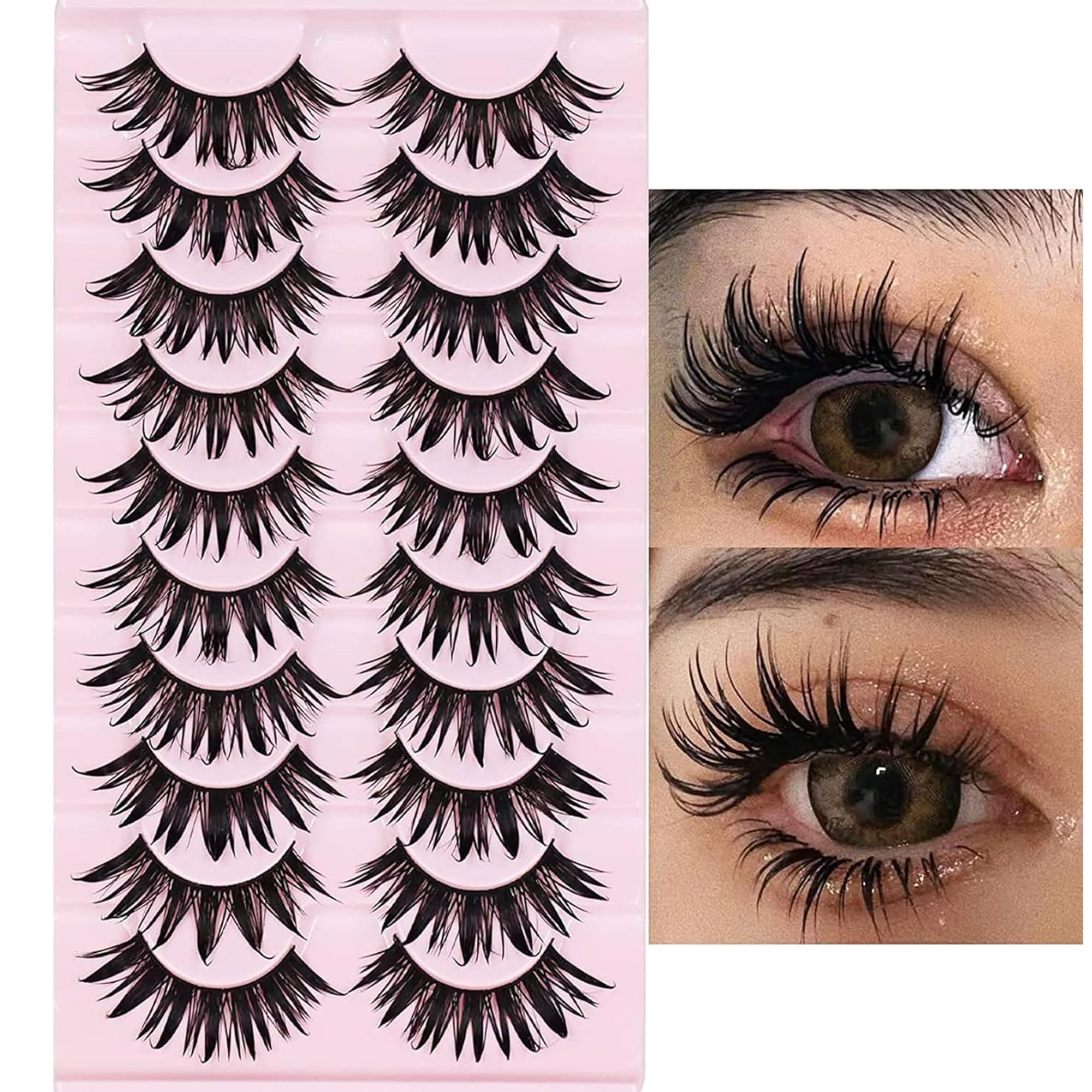 Augenli manga lashes cat eye 16mm enhance shape for subtle drama.