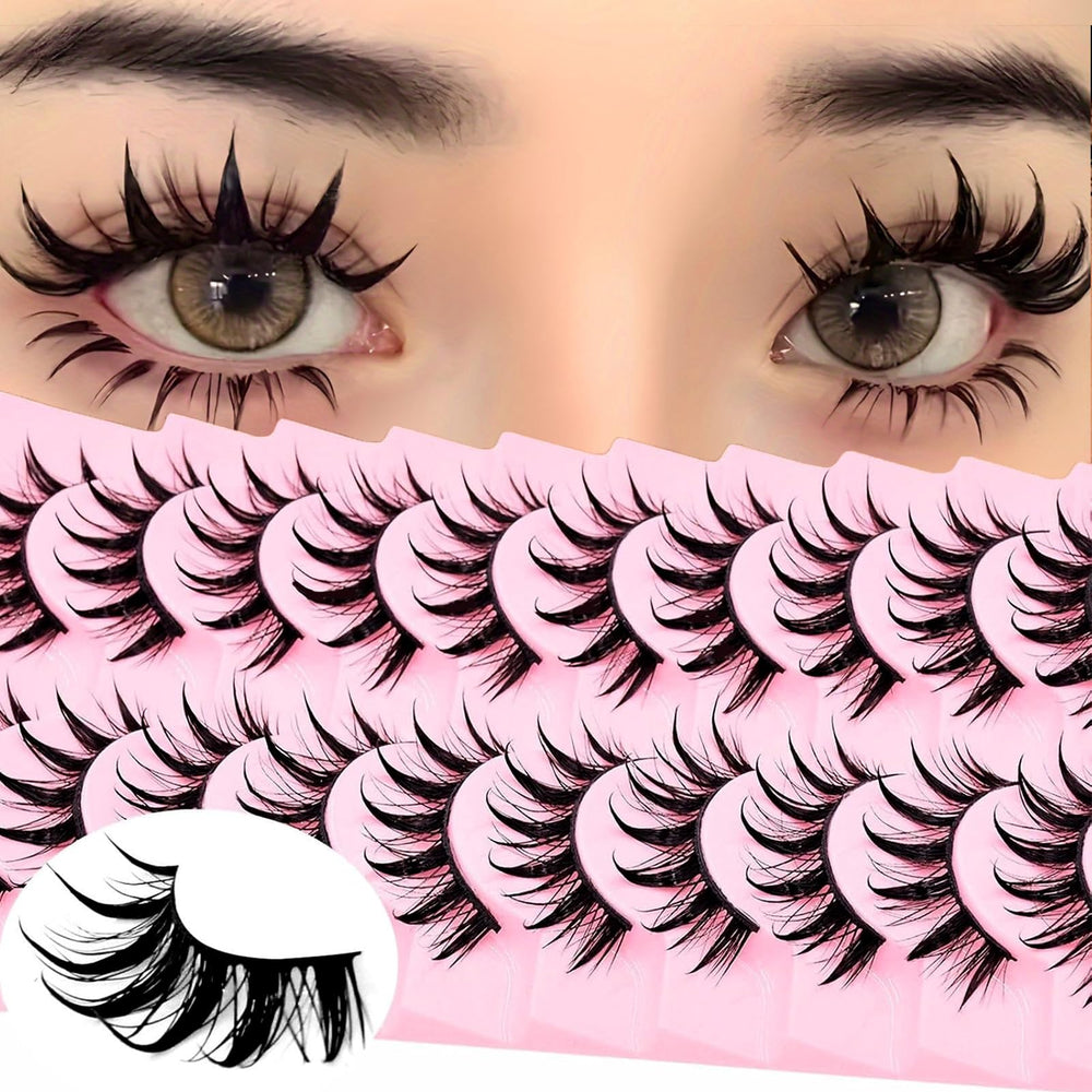 AUGENLI Manga Lashes natural look with 16mm clusters for everyday wear