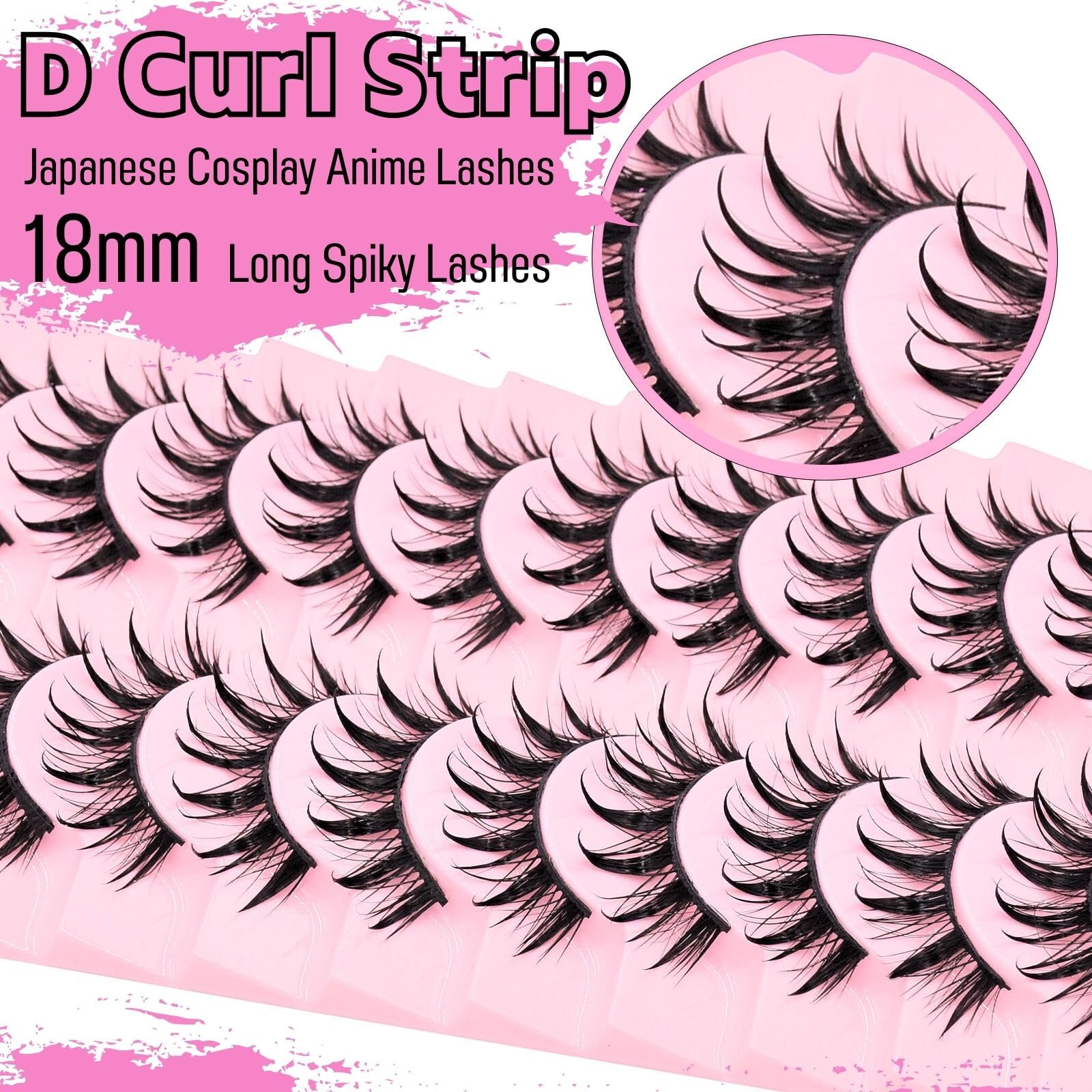 AUGENLI anime-style lashes deliver spiky, dramatic cat-eye for cosplay