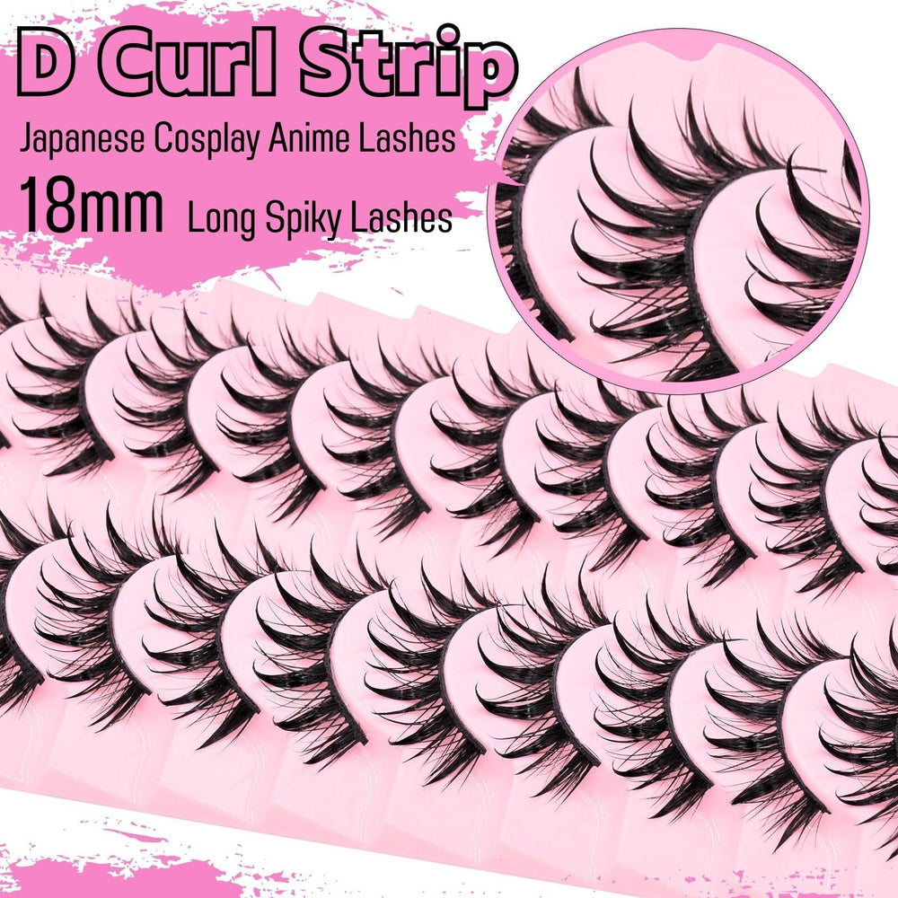AUGENLI anime-style lashes deliver spiky, dramatic cat-eye for cosplay