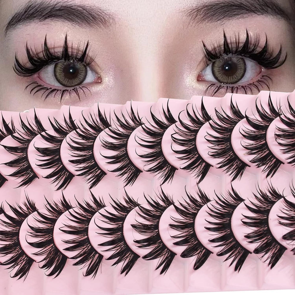 Augenli wet look lashes 16mm for dramatic finish.