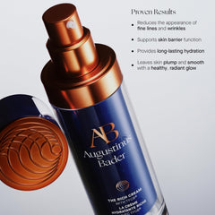 Applying Augustinus Bader Rich Cream on the face in the morning routine