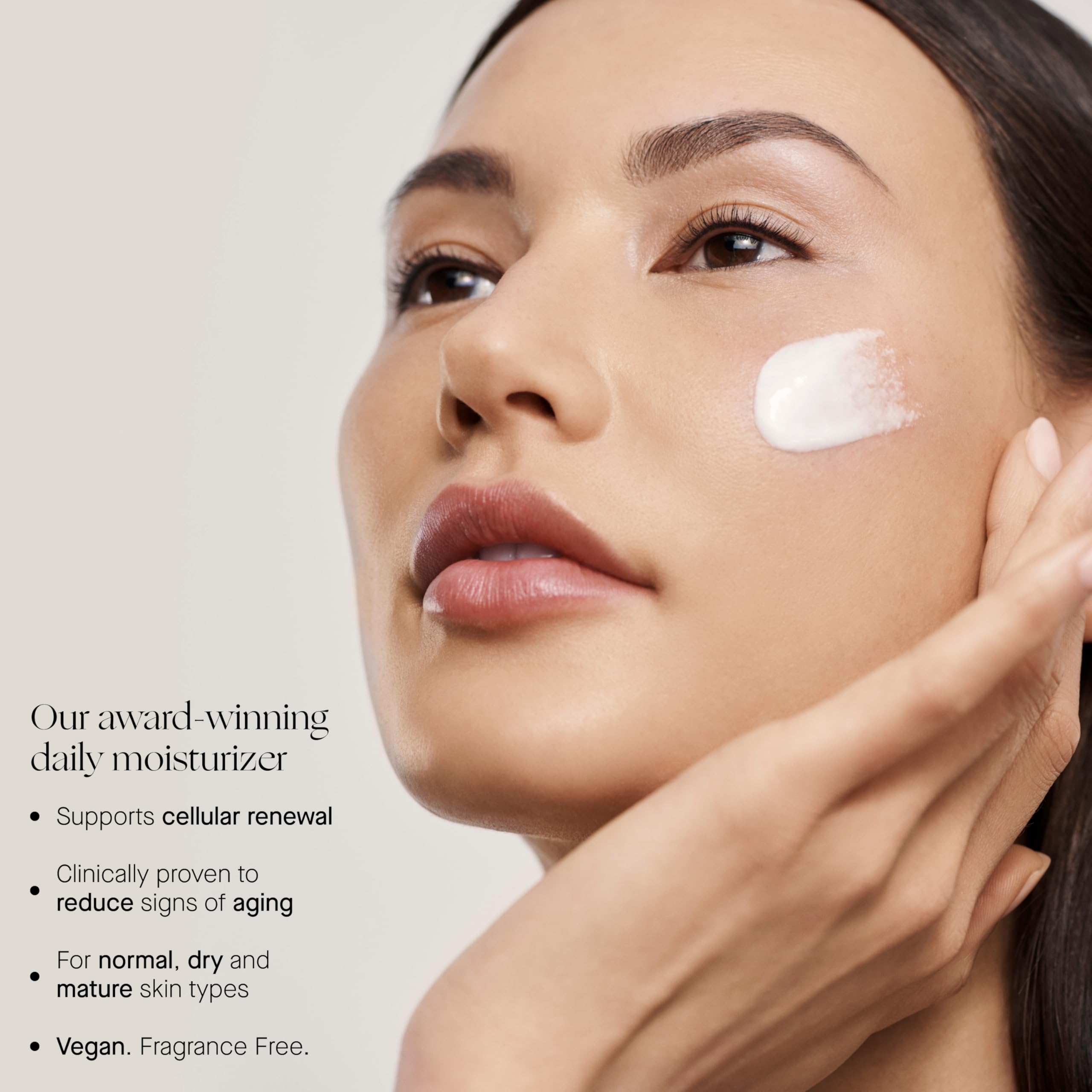 Rich Cream texture swirl by Augustinus Bader highlighting nourishing formula