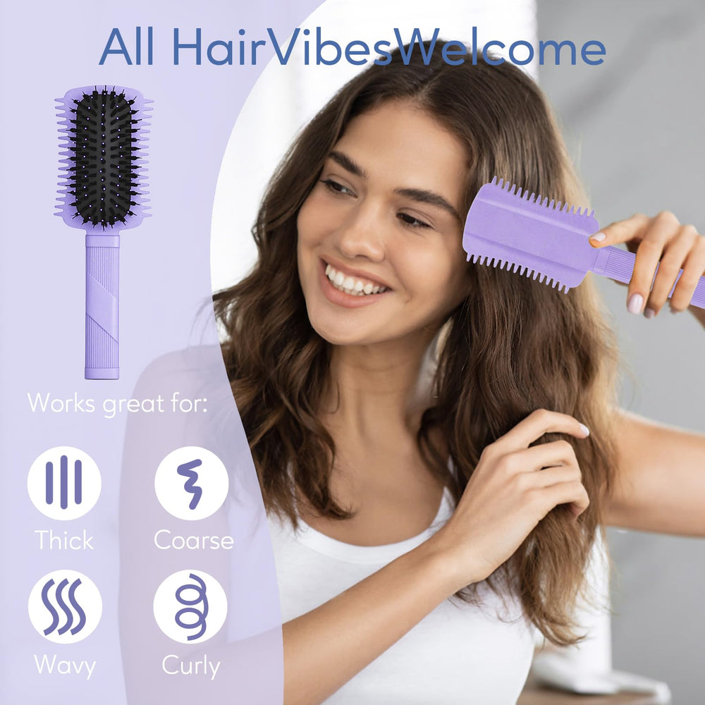 Auhrjomra all hair types curl-defining brush works on various textures for versatile styling