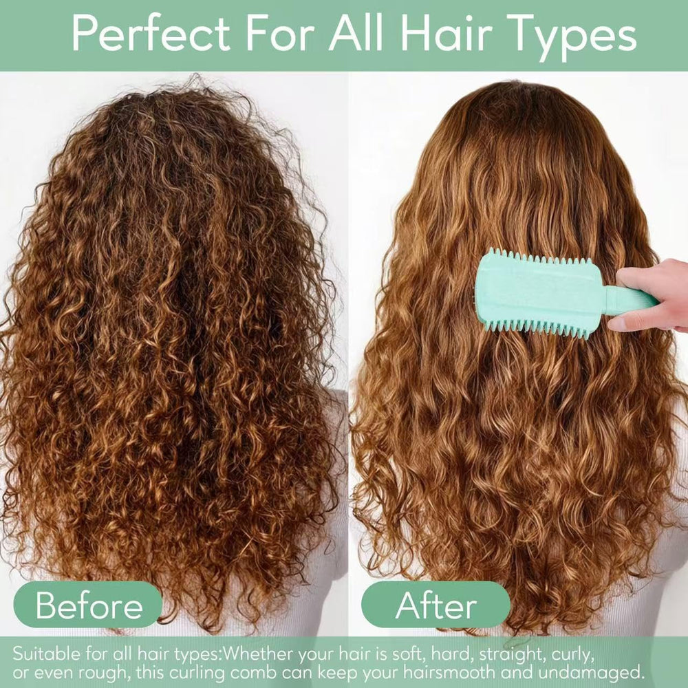 Auhrjomra anti frizz curling brush for versatile curly hair care.