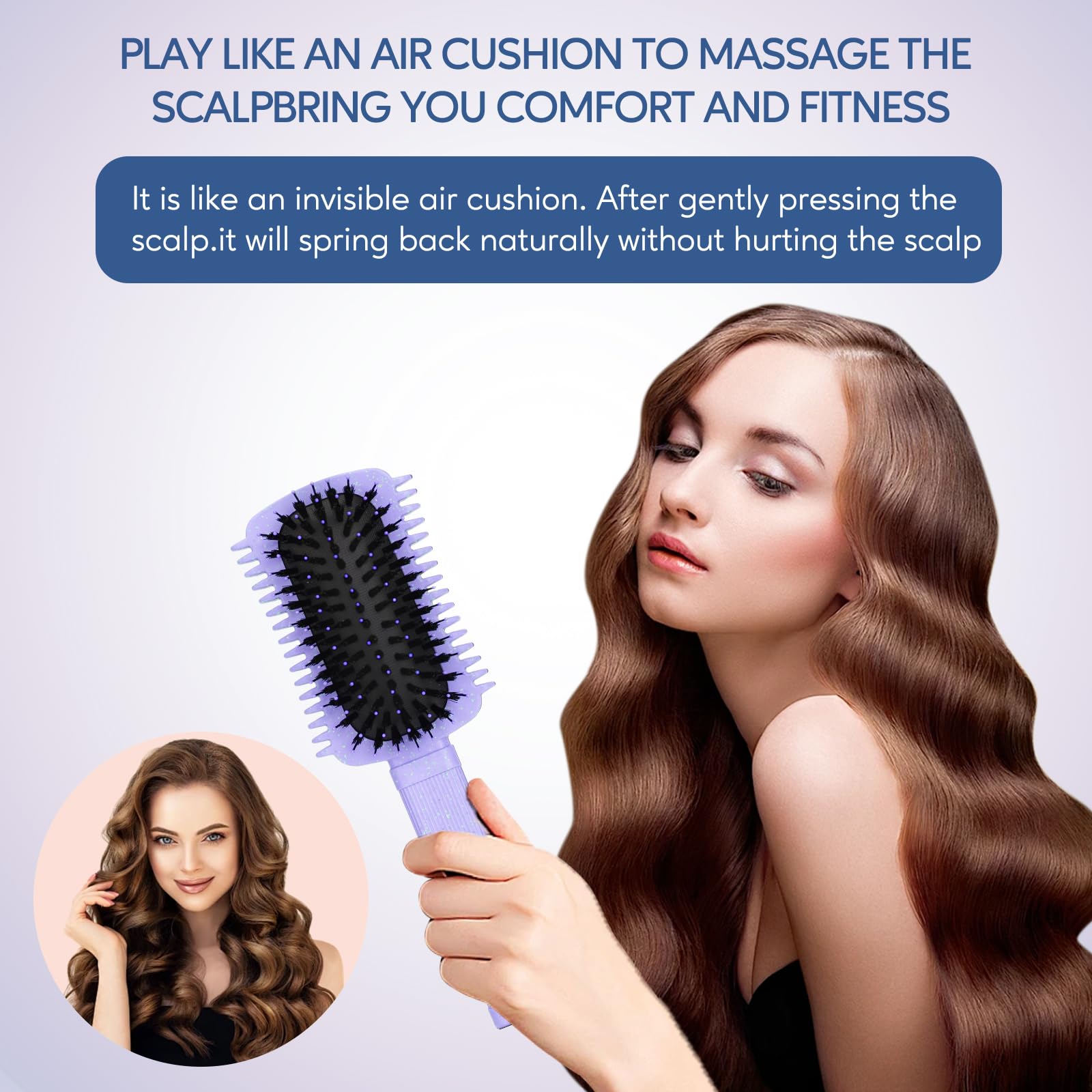 Auhrjomra curl brush for styling and detangling without pulling on curls
