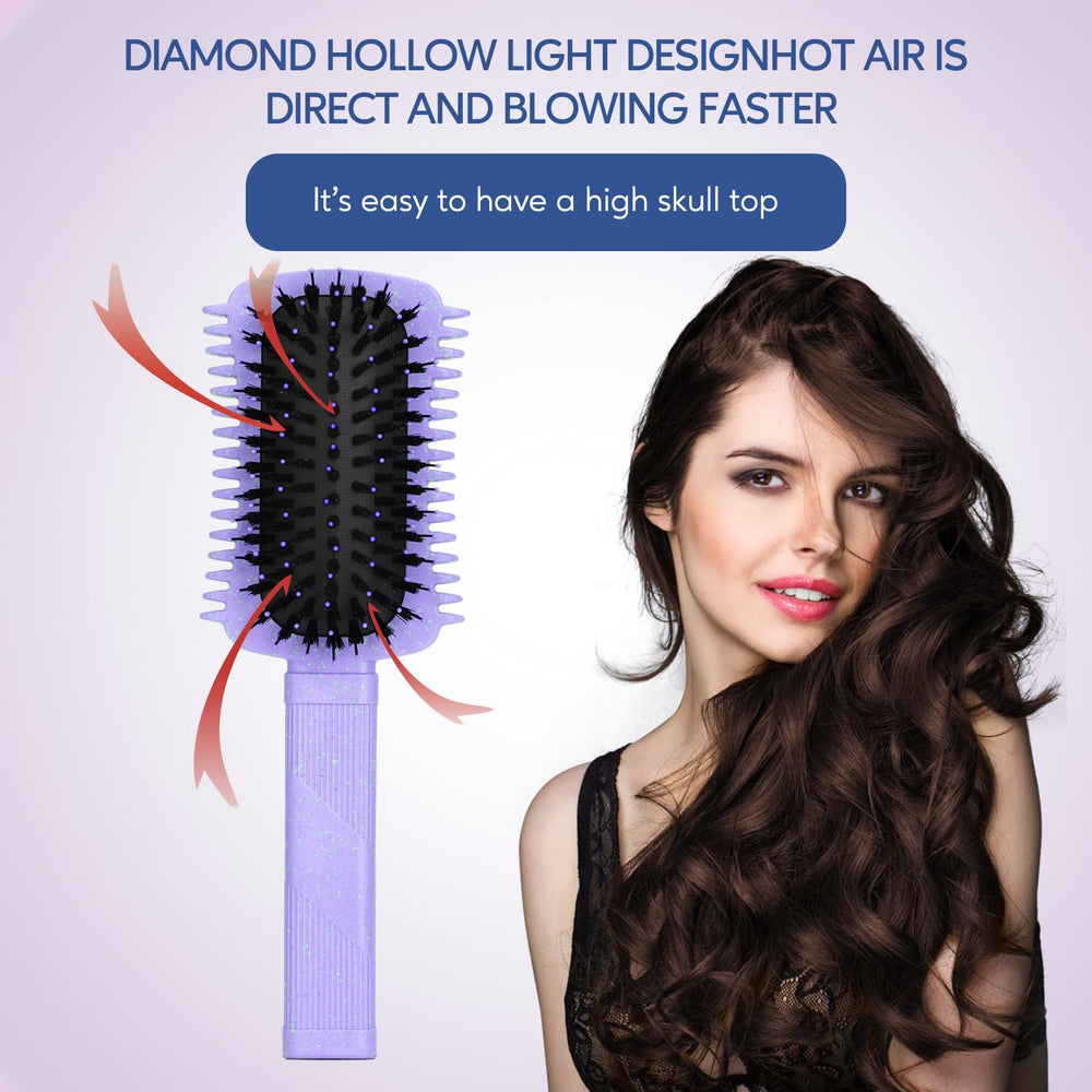 Auhrjomra curly brush with boar bristles enhances definition and minimizes frizz