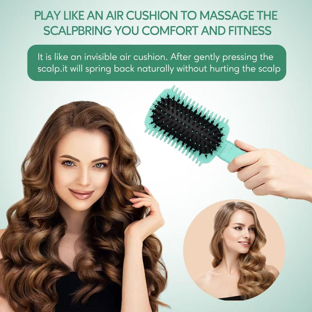 Auhrjomra curl brush teeth design evenly divides hair for smoother styling.