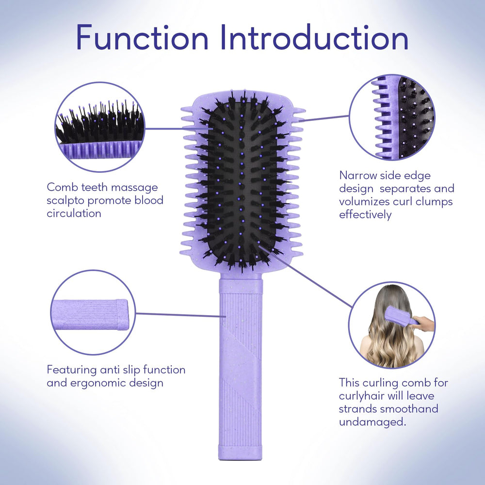 Auhrjomra volume curling brush for effortless detangling and bounce on-the-go
