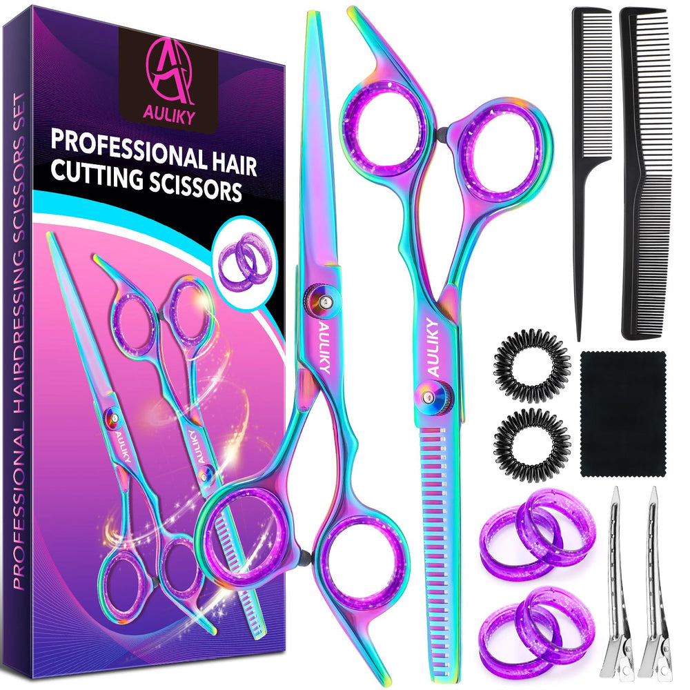 AULikY hair cutting scissors kit 6.7 inch for precise, clean cuts.