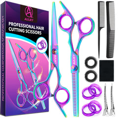 AULikY hair cutting scissors kit 6.7 inch for precise, clean cuts.