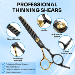 AULikY thinning scissors designed to blend layers without creating split ends