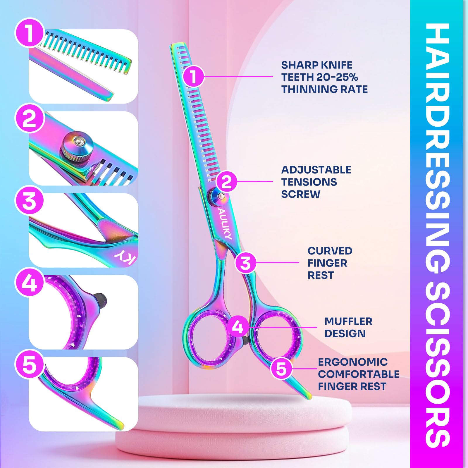 AULikY precision blades with VG10 and 660C for reliable performance.