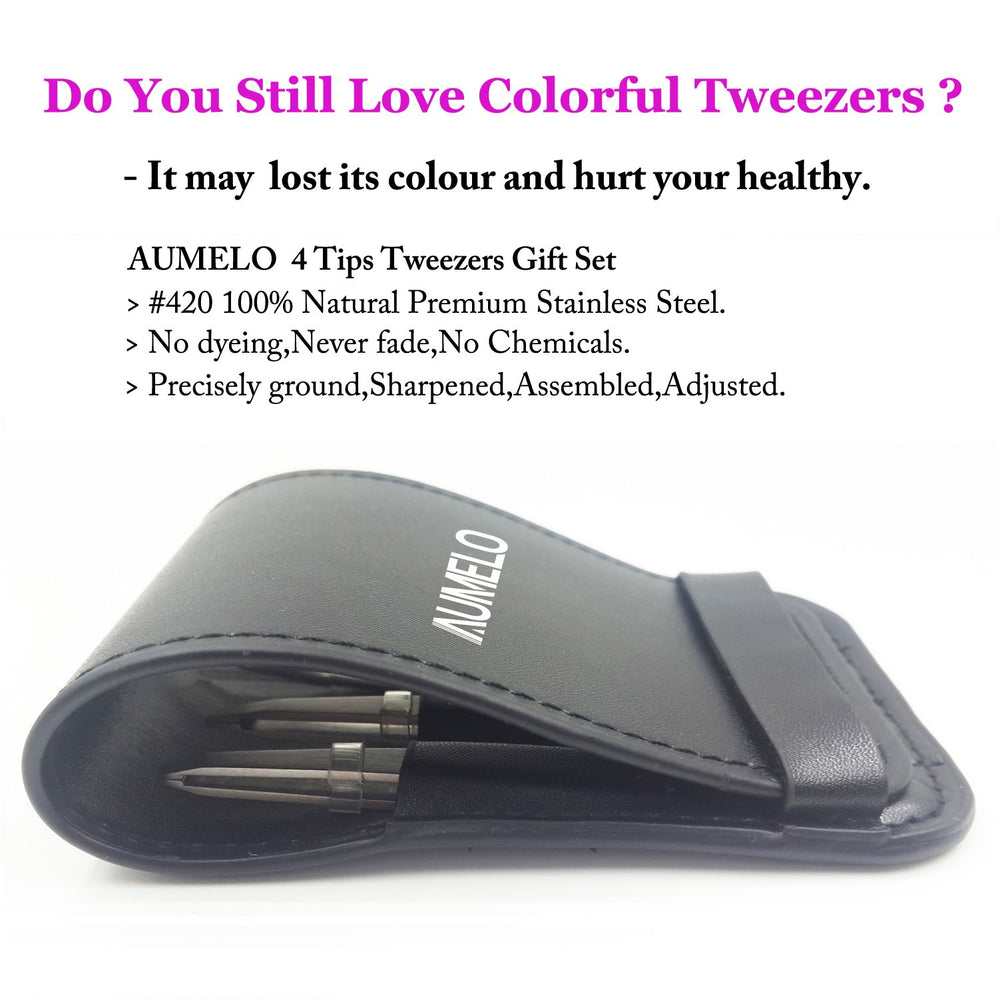 AUMELO stainless steel tweezers offer durable, coating-free performance.