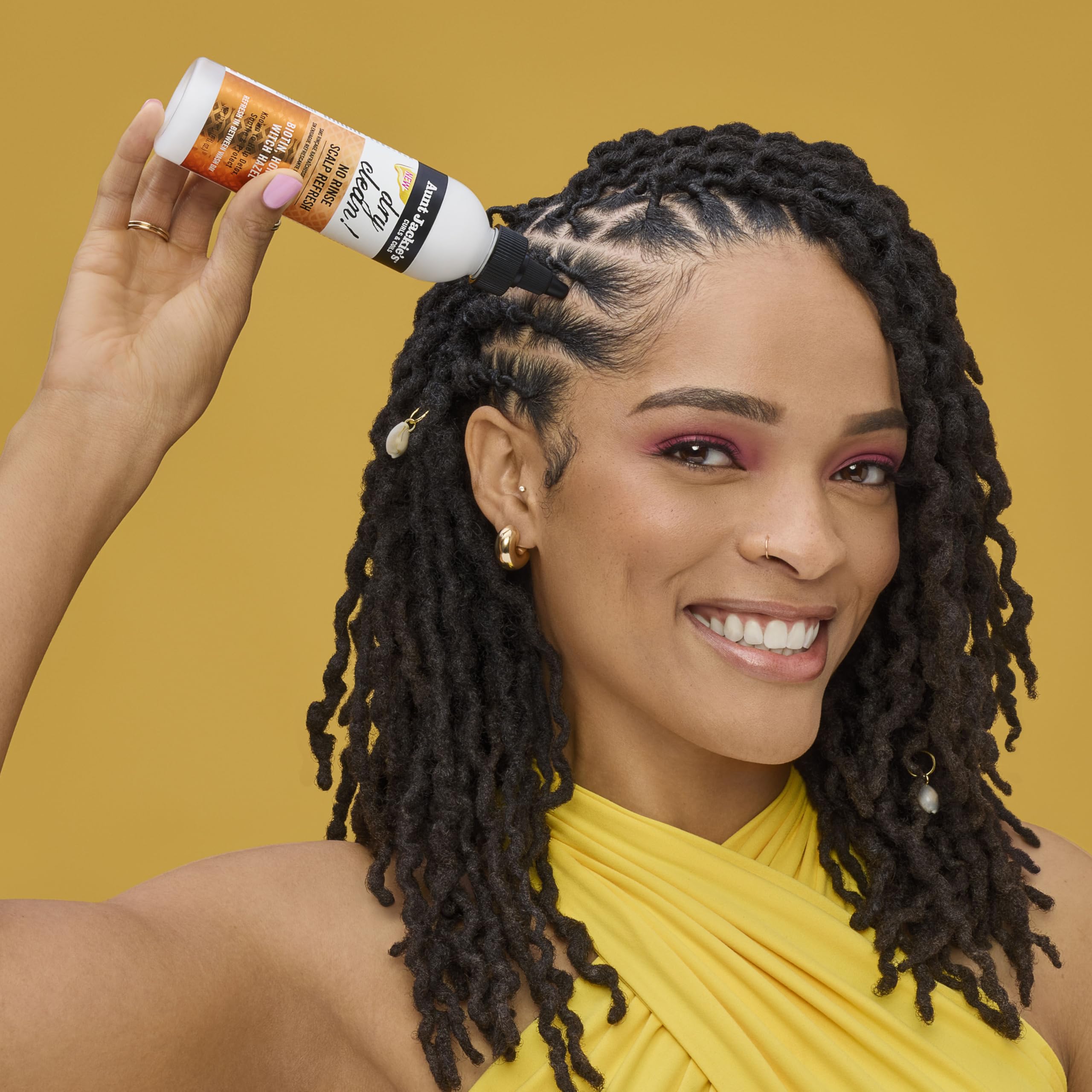 Aunt Jackie's formula suits all hair types, making daily upkeep easier.