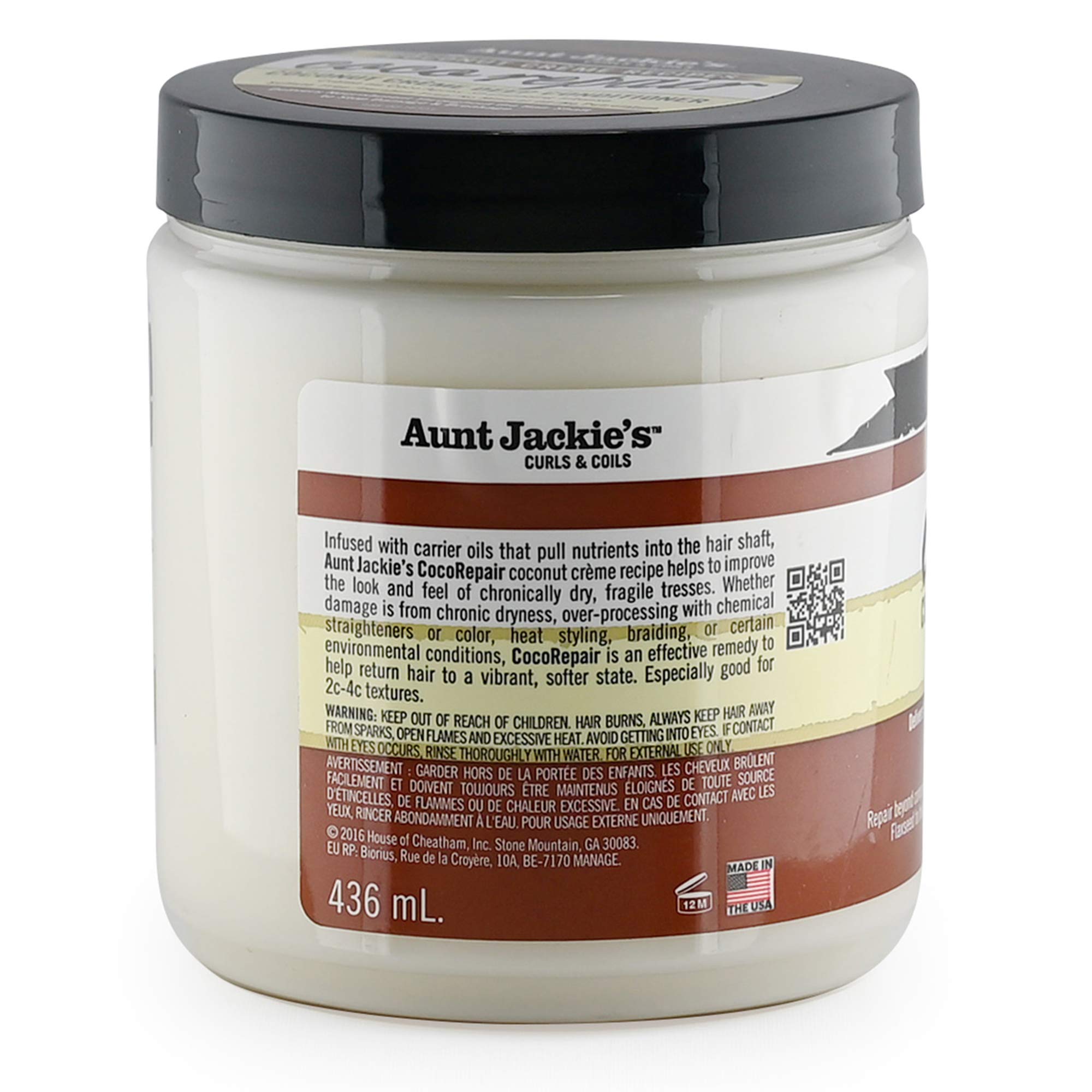 Aunt Jackies Avocado oil blend in conditioner supports moisture in dry hair