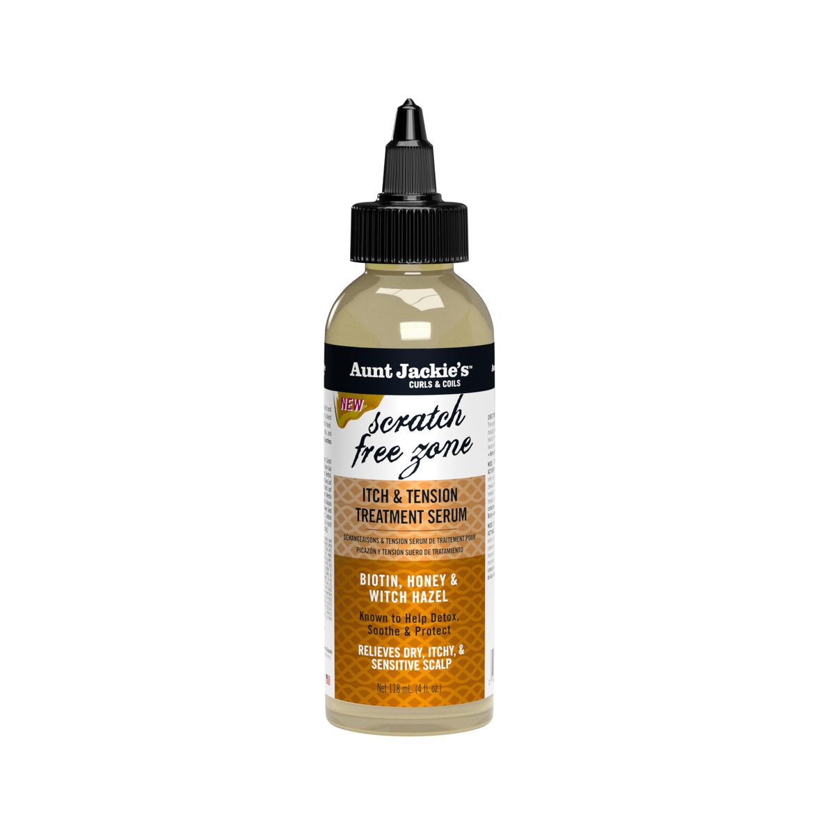 Aunt Jackie's Braid + Twist Serum bottle for protective styles.