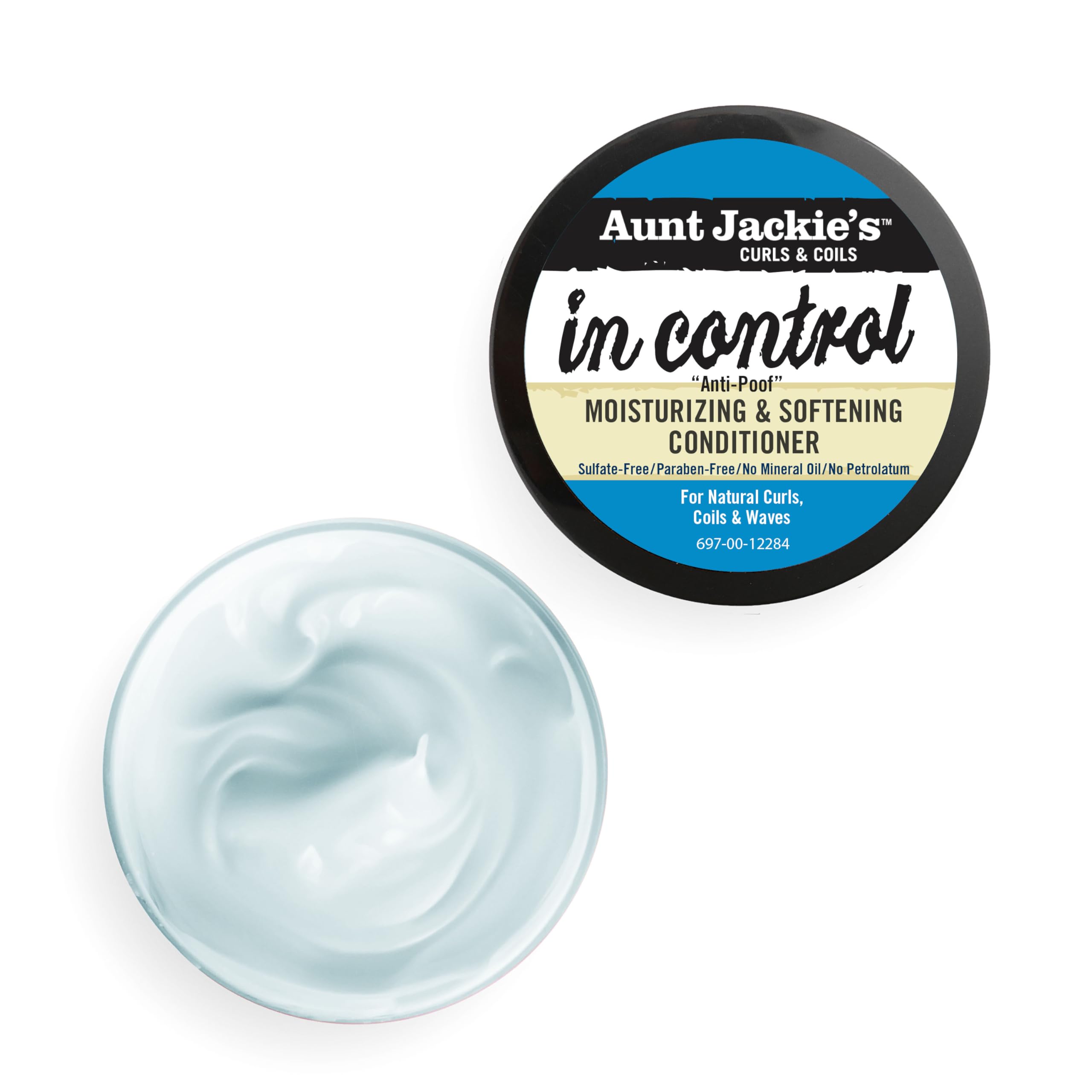 Aunt Jackie's In Control, cabello natural rizado con definición suave.