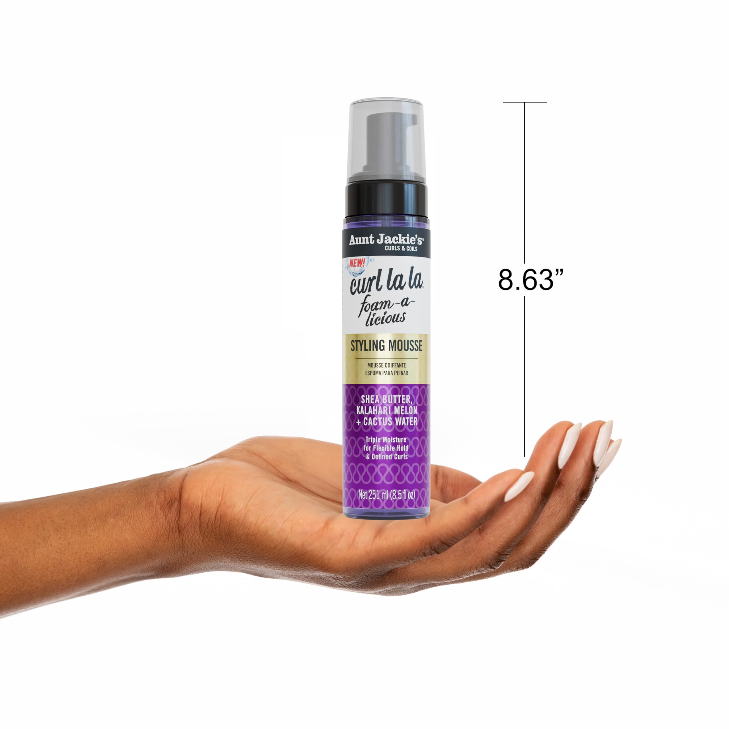 Creamy Shea Butter texture visible on hair with Curl La La