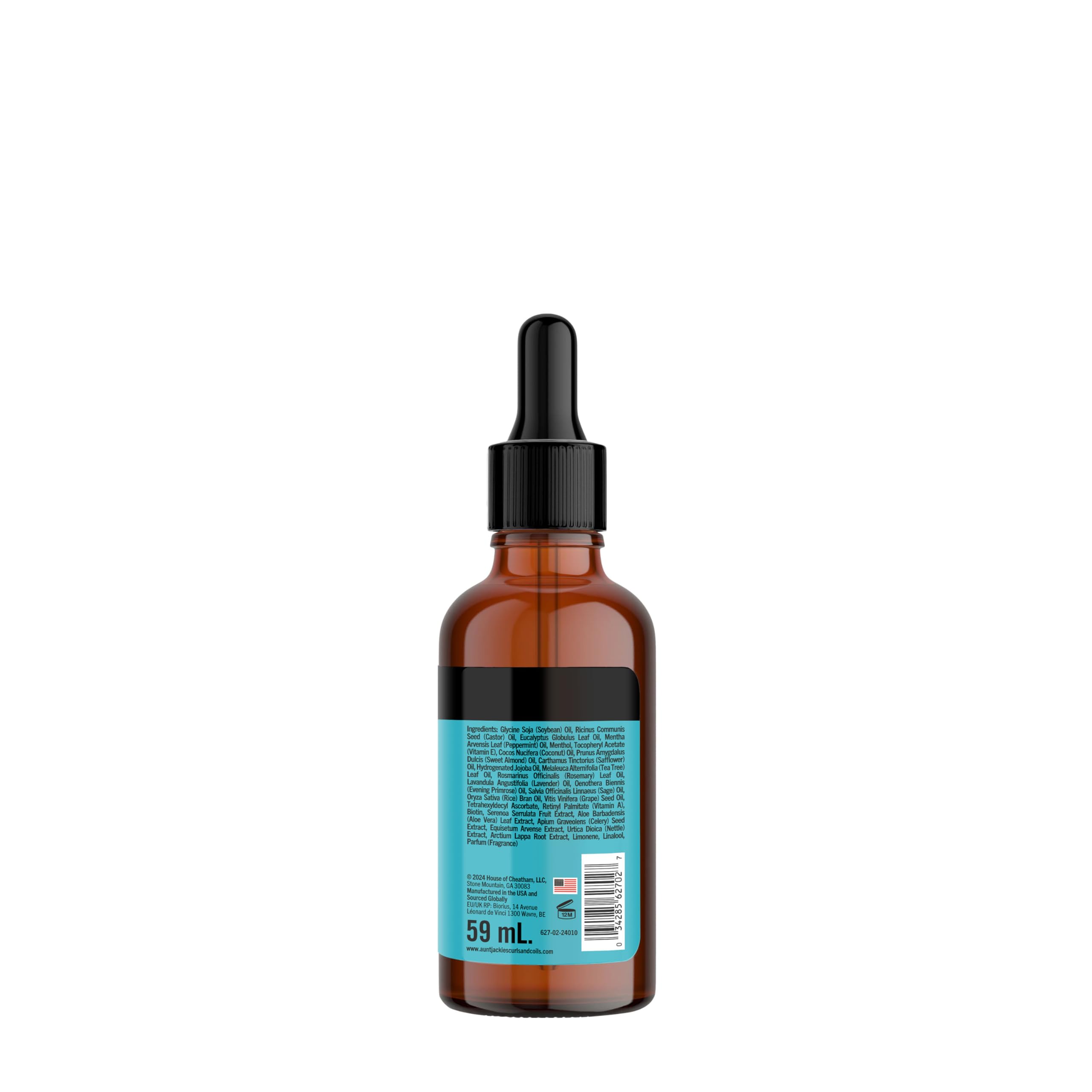 Aunt Jackie's Elixir Essentials biotin-rosemary-mint blend bottle