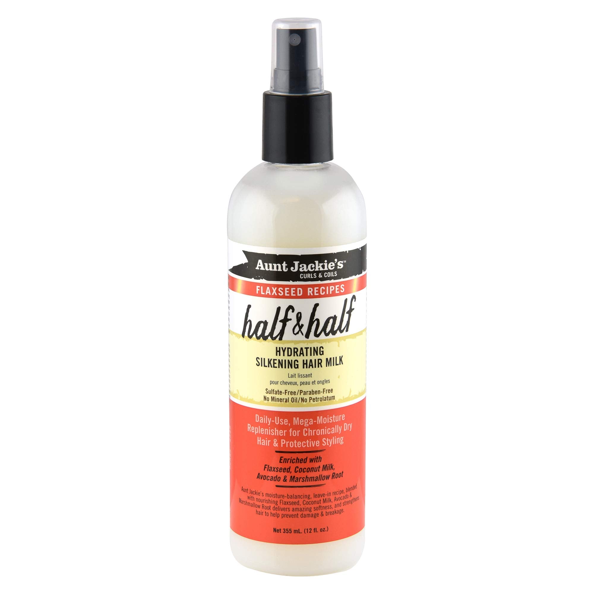 Aunt Jackie's crema para cabello en spray, hidrata rápidamente el cabello seco.
