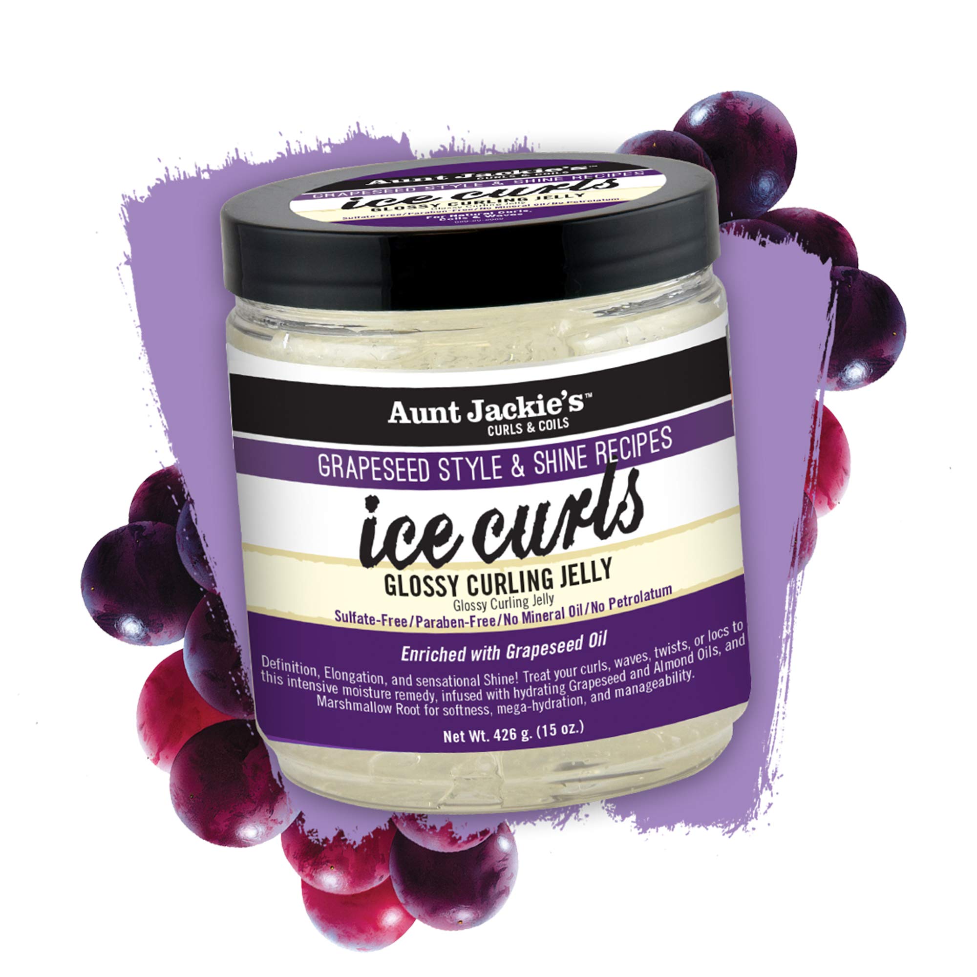 Aunt Jackie's Ice Curls bottle being squeezed to apply product on damp hair