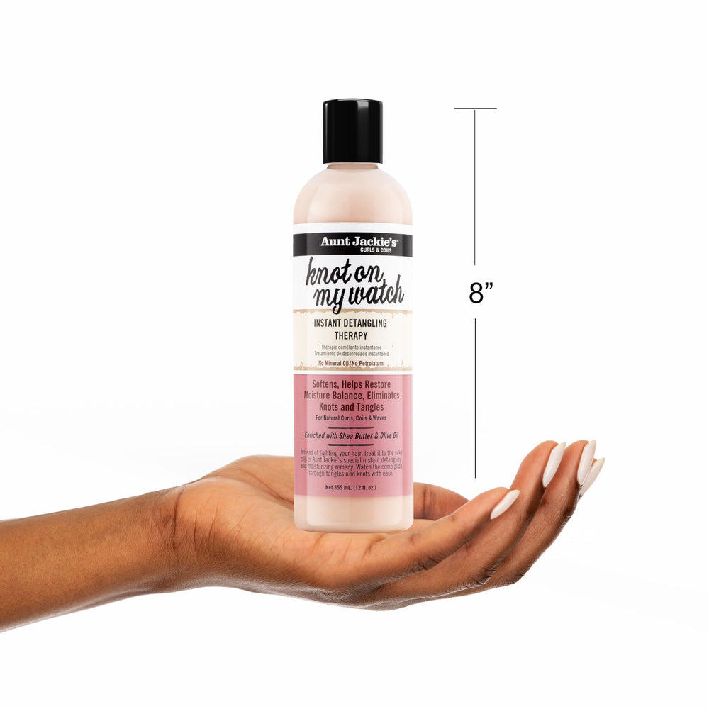 Aunt Jackie's Knot On My Watch shea olive oil benefits in action.