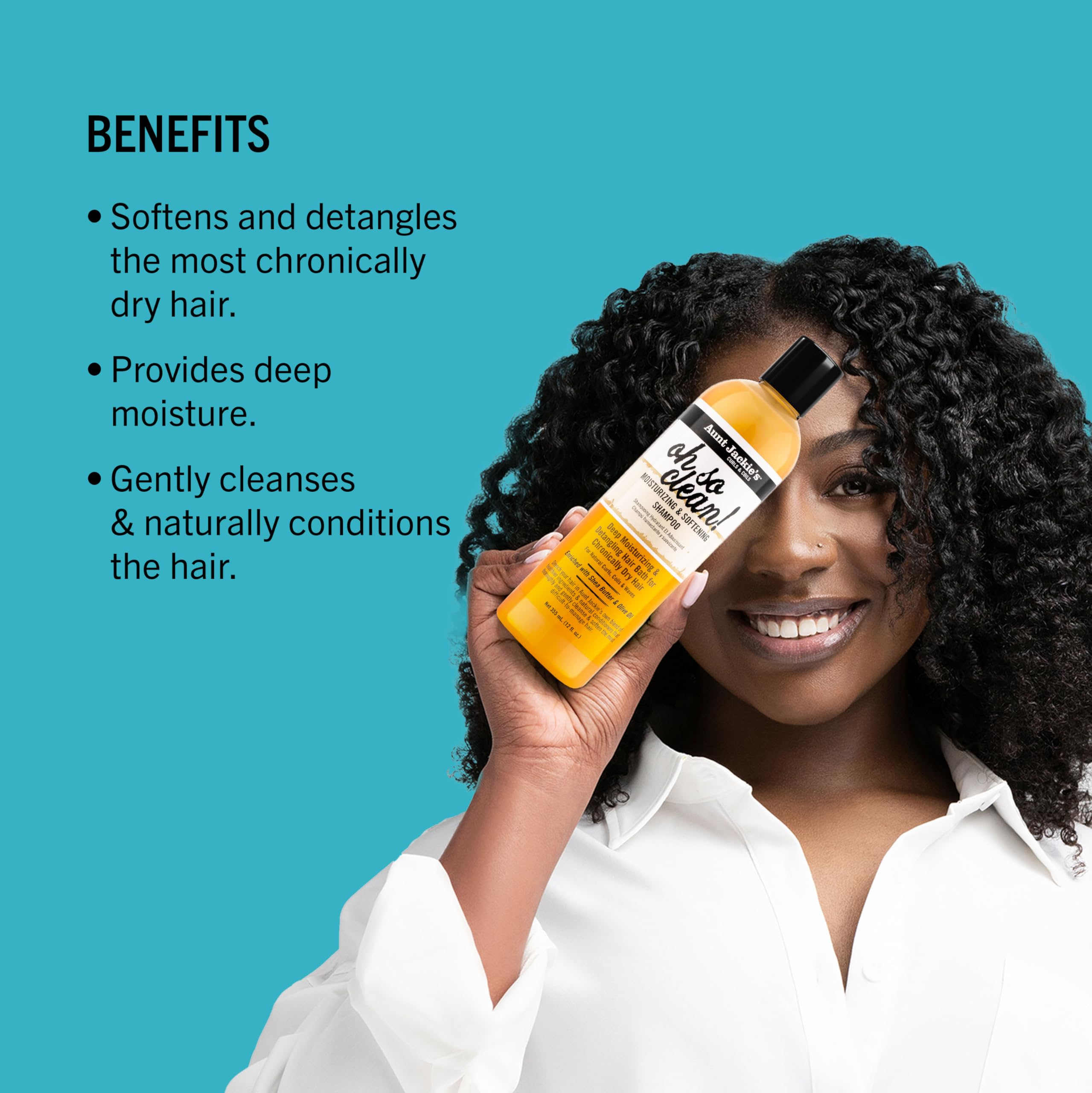 Aunt Jackie's Oh So Clean hydrating hair for softer curls.