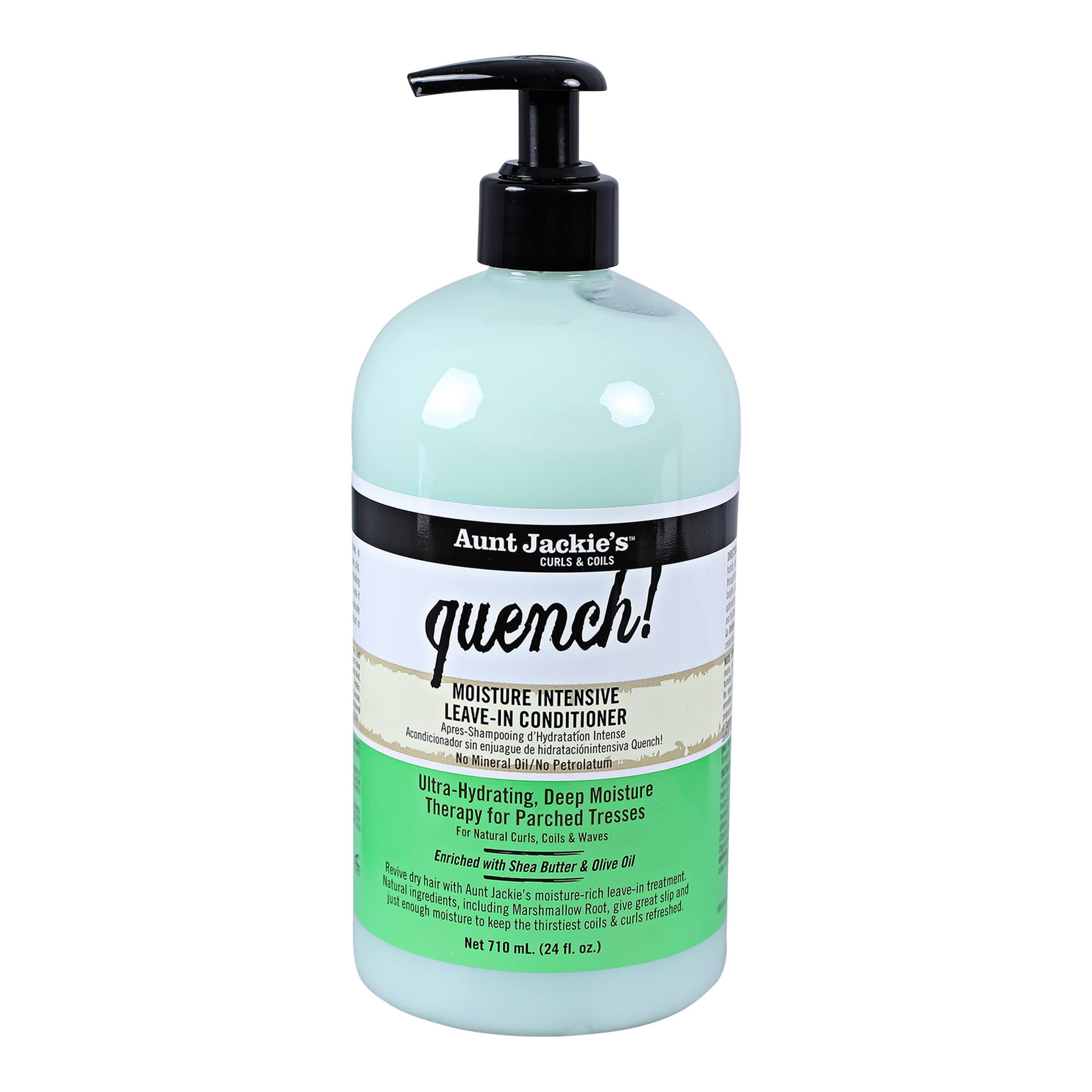 Aunt Jackie's Quench: botella con bomba para rizos naturales con hidratación duradera