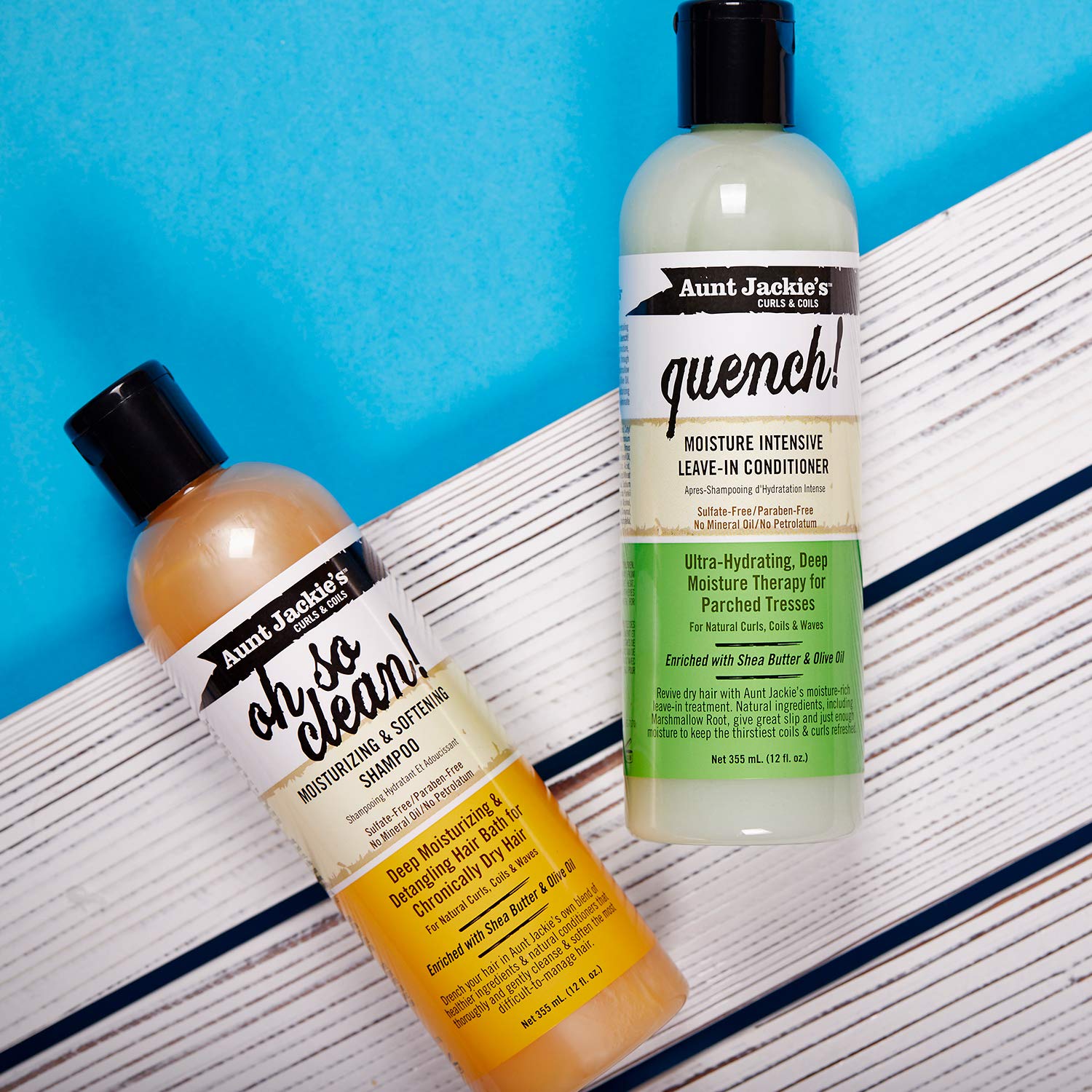 Presentacion de 16 oz de Aunt Jackie's Quench para duracion.