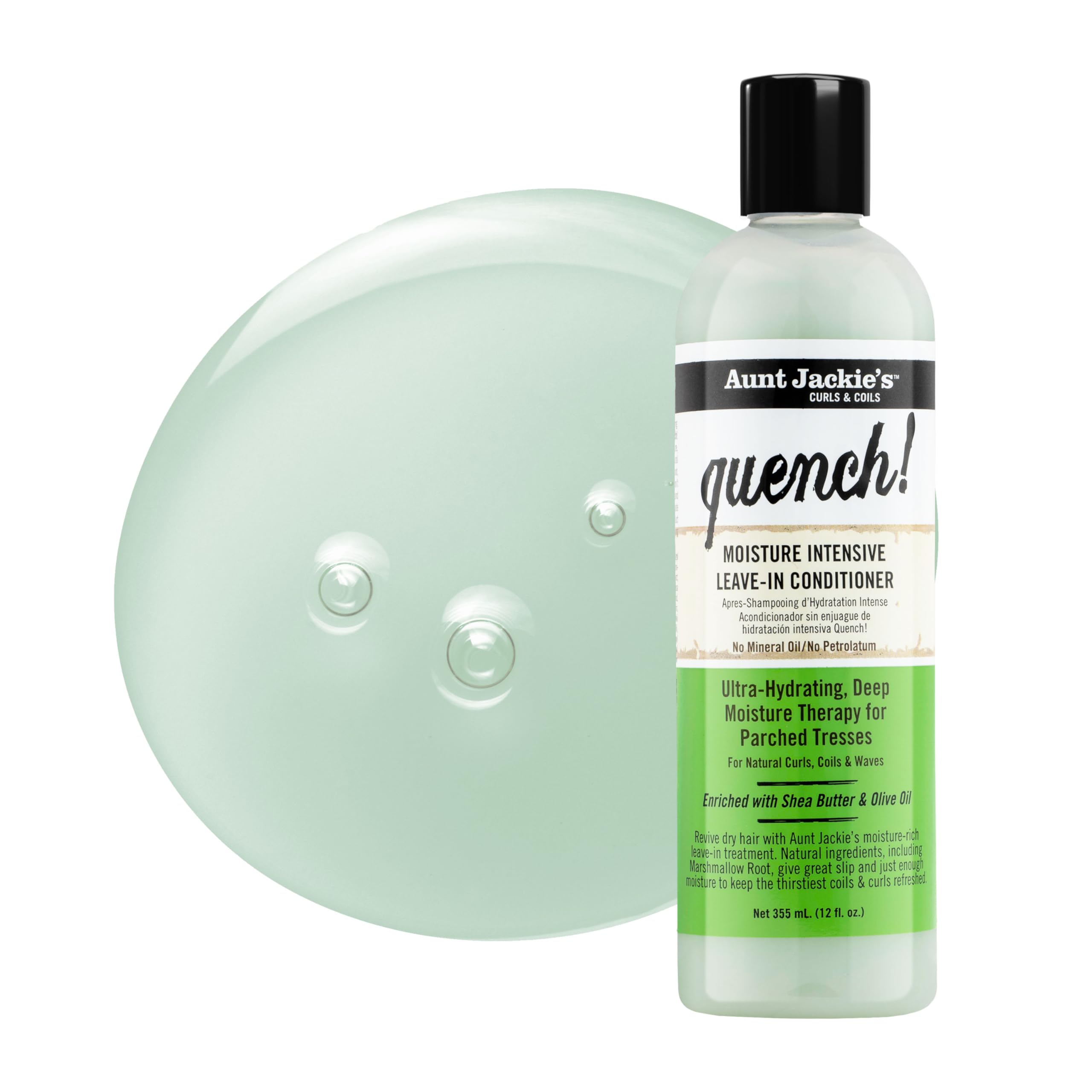 Aunt Jackie's Quench shea butter ingredient adds rich conditioning